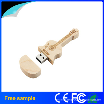 Hot Selling Guitar Wooden USB Pen Drive